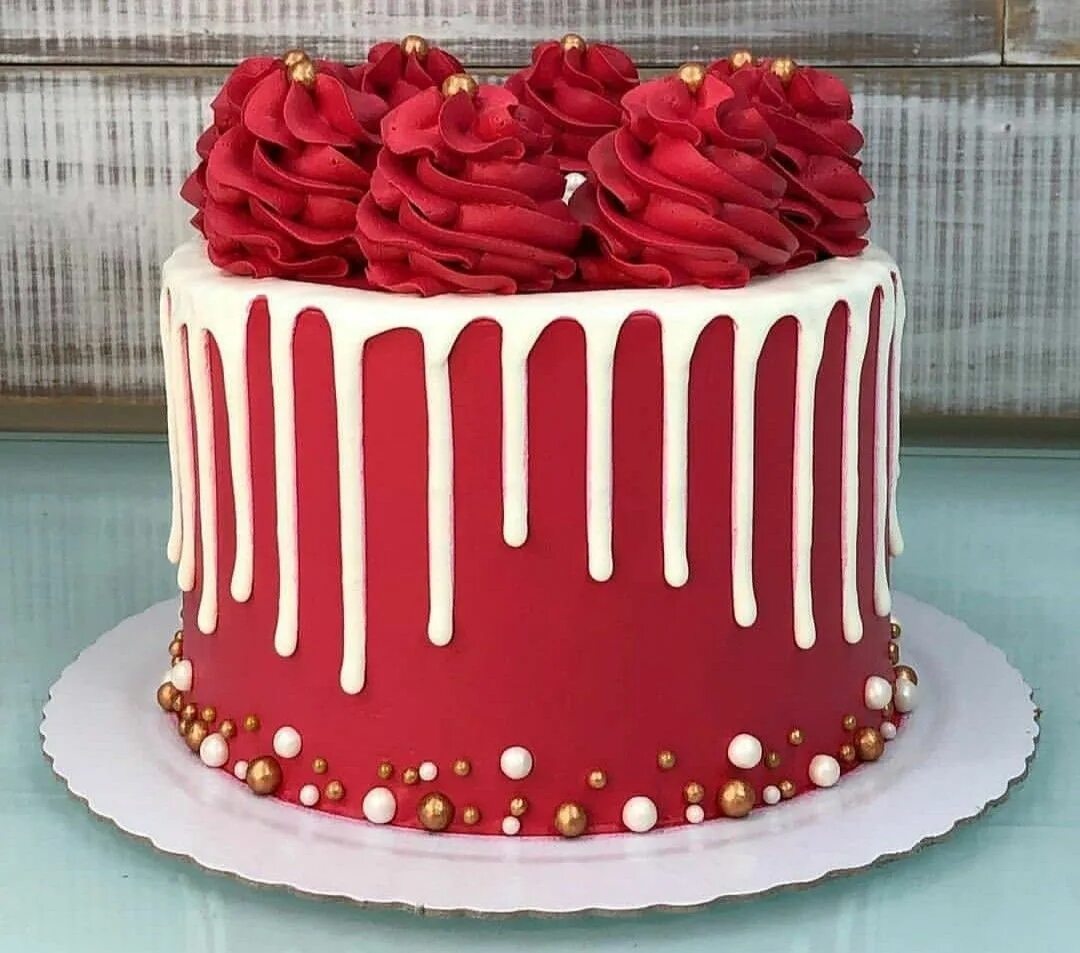 Красный торт декор Pin on cakes
