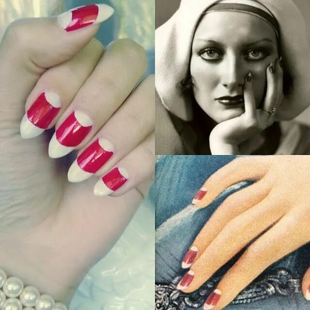 Красный винтажный маникюр Inspired by dark vintage vamp beauties. Vintage nails, Manicure, Spring nail tre