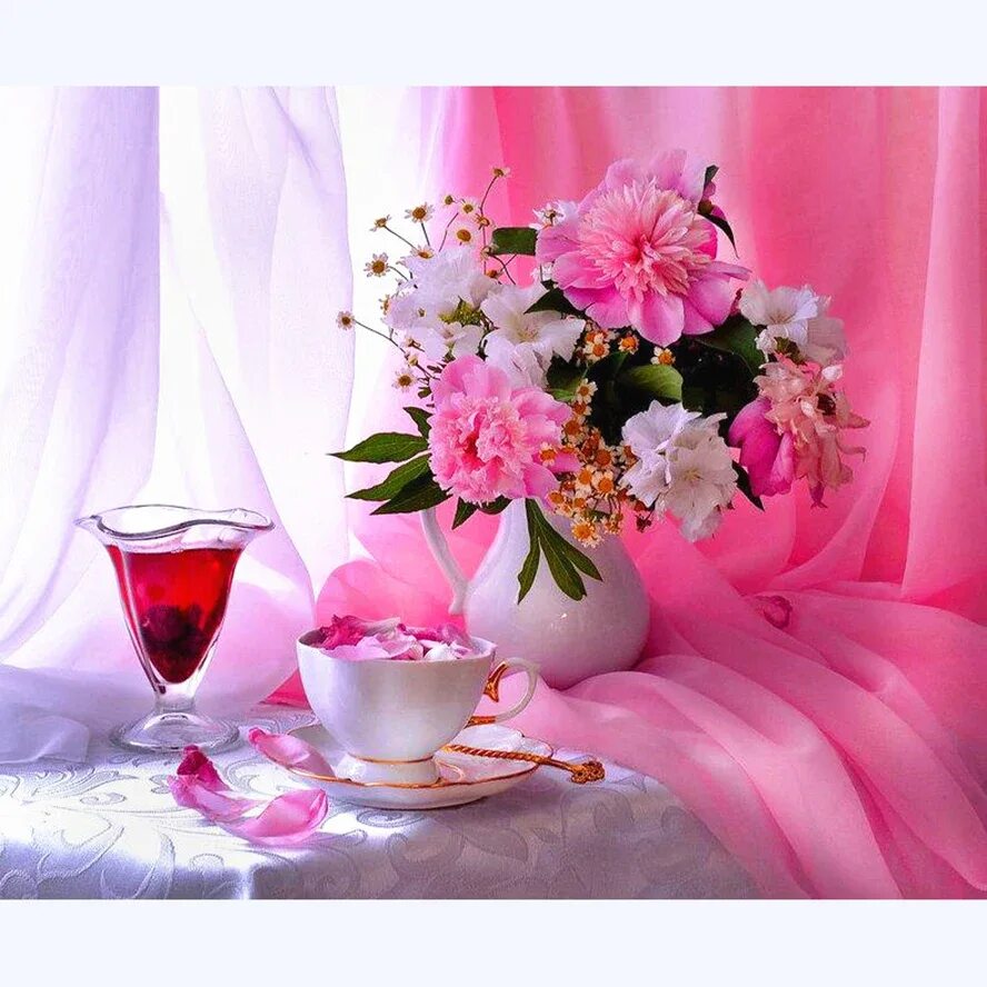 Красочного утра картинки красивые с пожеланиями 3D Diy Square/round Diamond Embroidery Needlework Cross Stitch Resin Full Diamon