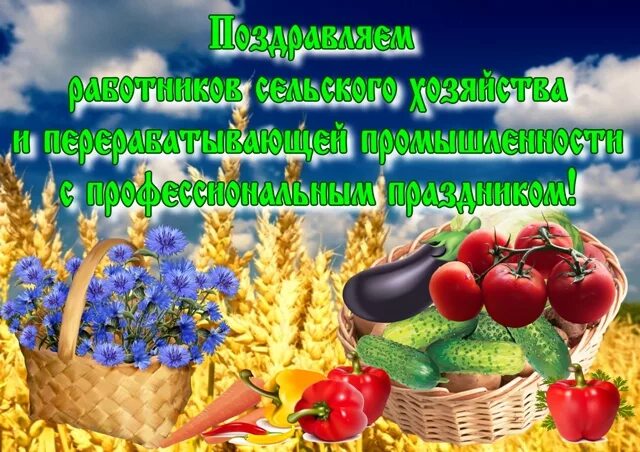 Красочные картинки ко дню работников сельского хозяйства Вурнарский территориальный отдел Вурнарского муниципального округа " Новости " П
