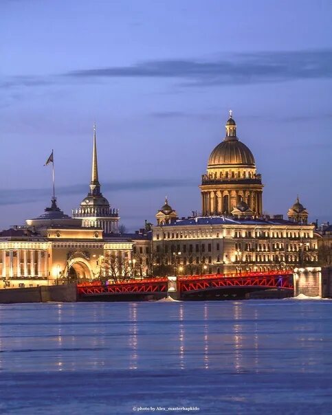 Красоты спб фото View of St. Isaac's Cathedral, Palace Bridge and Admiralty. Куда пойти в Питере 