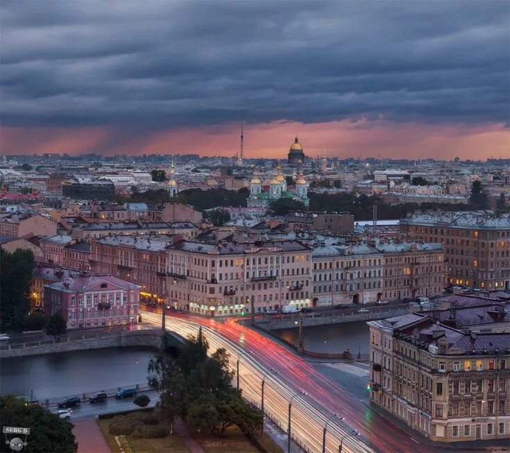 Красоты спб фото Египетский мост, Фонтанка, Никольский собор, Исаакиевский собор, город, крыши Кр