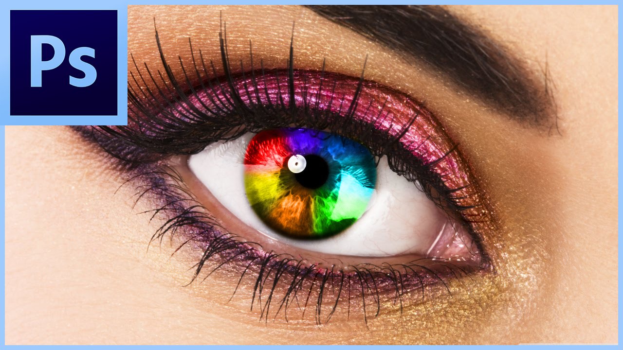 Красящие глаза фото Adobe Photoshop CS6/CC: How To Change Eye Colour - YouTube