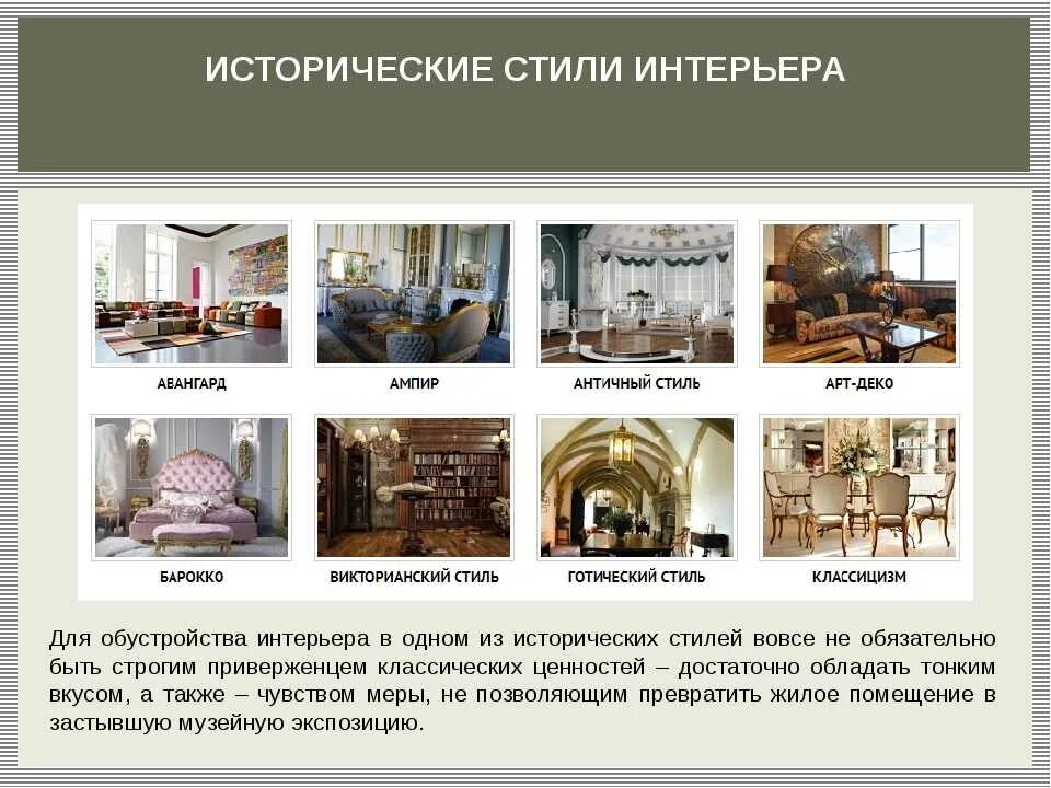 Краткое описание стилей интерьера Стили интерьера с примерами - CormanStroy.ru