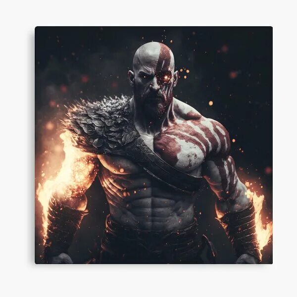 Кратос калинин фото "Kratos - black and white " Canvas Print by lady-biquette Redbubble