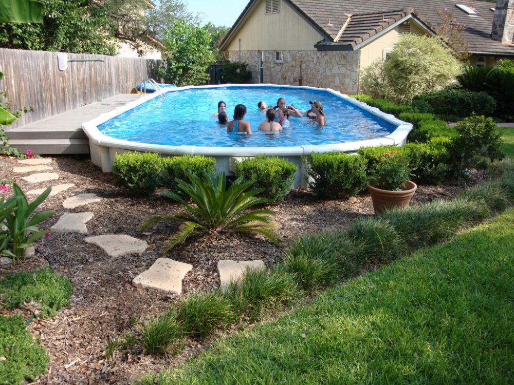 Край бассейна фото Landscaping Around Your Above Ground Pool Best above ground pool, Pool landscape