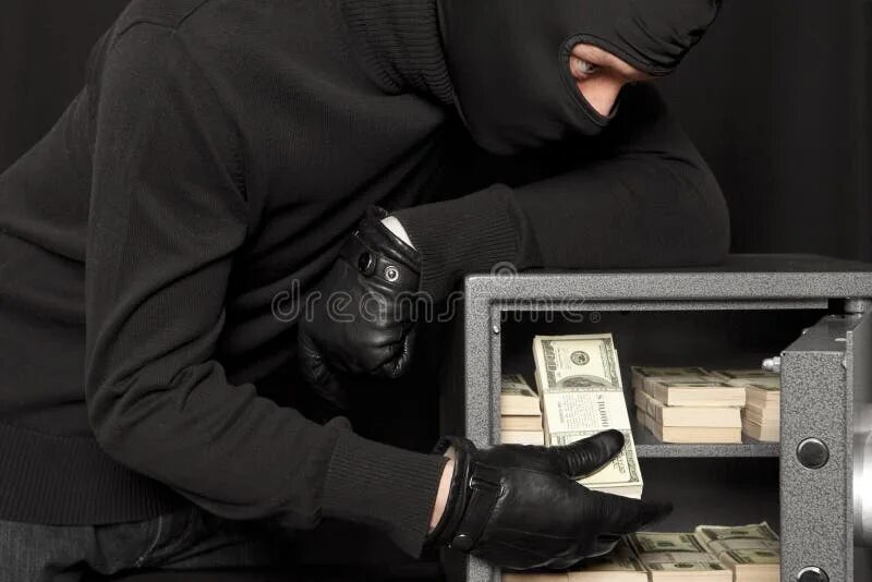 Кража денег фото Thief Burglar and Home Safe Stock Image - Image of male, gangster: 58727993