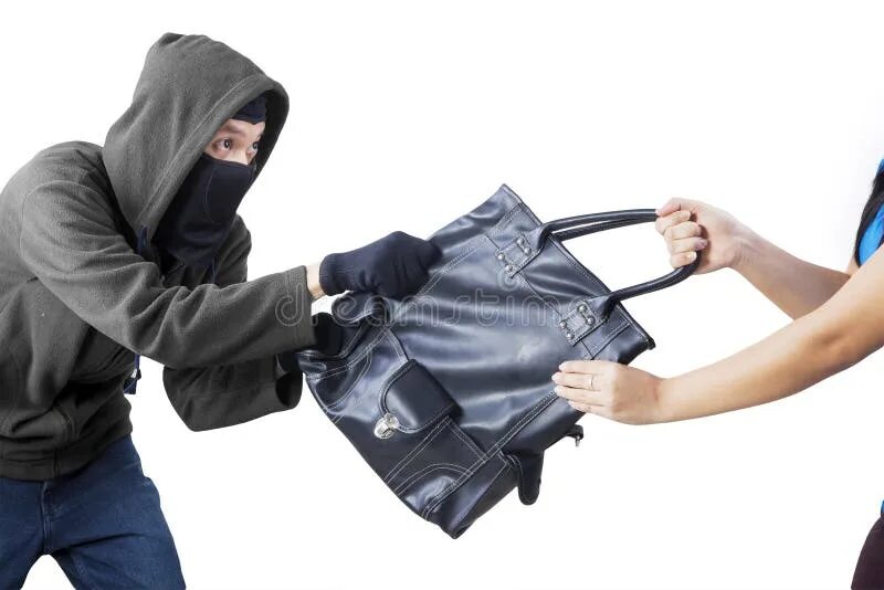 Кража сумочки Robber Trying To a Handbag from His Victim Stock Photo - Image of jacket, hand: 