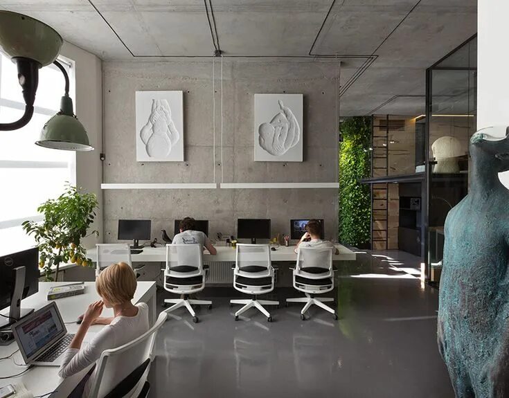 Креативная дизайн студия Makhno Office on Behance Home office design, Furniture, Office interior design