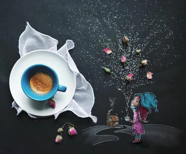 Креативная картинка хорошего дня Nini Bilù Coffee art, Latte art, Coffee love