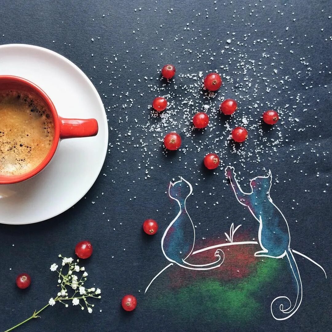 Креативная картинка хорошего дня I Draw Cute Illustrations While Having My Morning Coffee Искусство приготовления