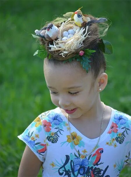 Креативная прическа для девочки 50+ Crazy & Funky Halloween Hairstyle Ideas For Little Girls & Kids 2018 - Idea 