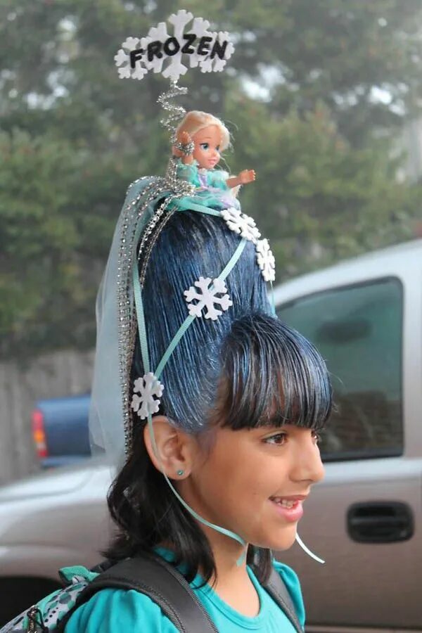 Креативная прическа для девочки Crazy Kids' Hair Style Ideas (With images) Kids hairstyles, Crazy hair days, Hai