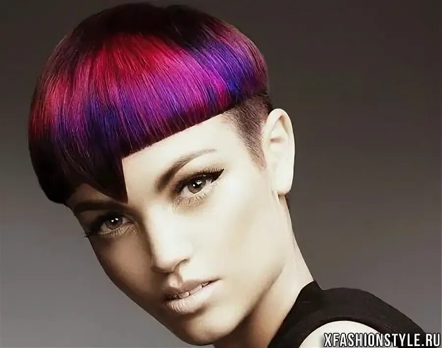 Креативная стрижка челки фото Картинки по запросу Цветное марморирование волос Womens hairstyles, Creative hai