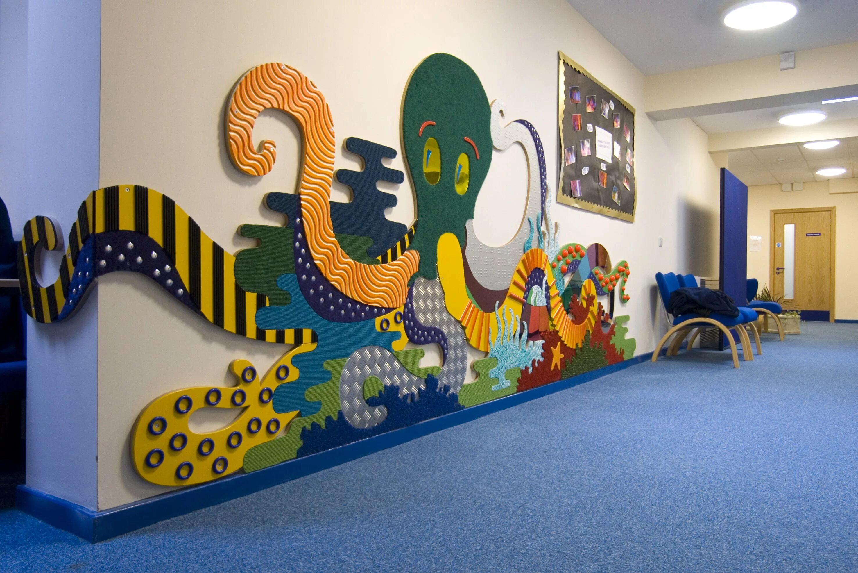 Креативное оформление детского сада Custom Designed Decorative Tactile Murals SensoryOne Sensory wall, Sensory room,