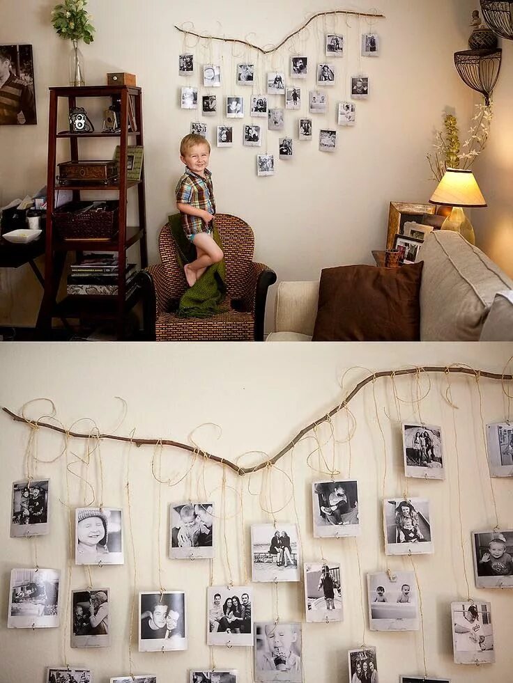 Креативное оформление фото HOME & GARDEN: 70 idées pour mettre des branches dans sa déco ! Deco mur, Diy dé