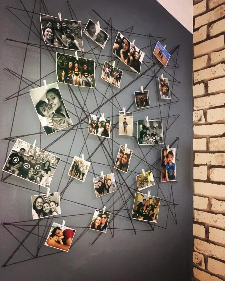 Креативное оформление фото Mural de fotos: ideias e dicas incríveis para montar o seu Mural de fotos, Decor