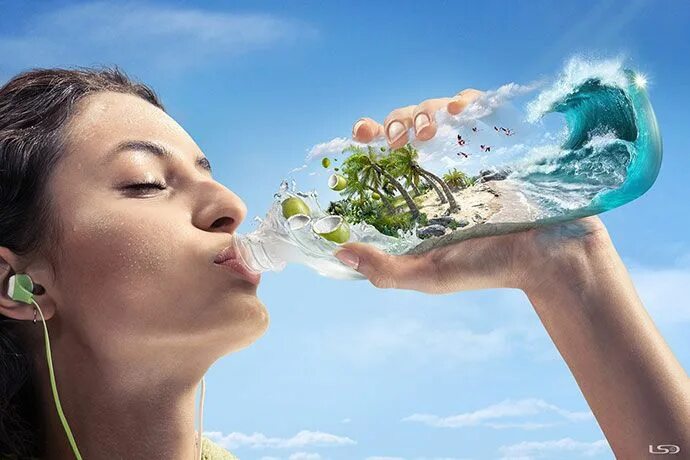 Креативные фото воды 25 Totally Mind-boggling Surreal 3D Illustrations - Bashooka Photomontage, Creat