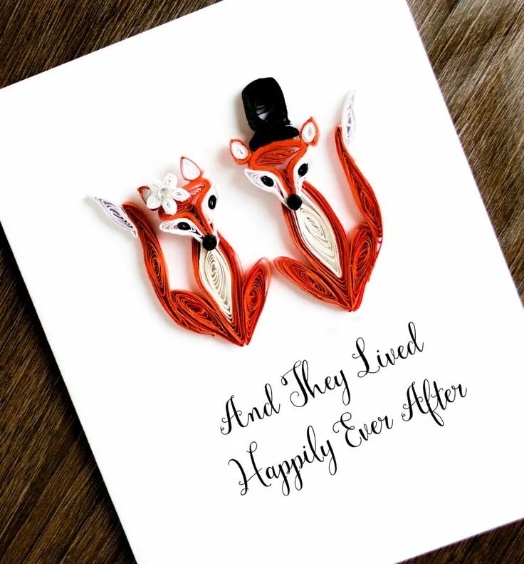 Креативные открытки фото Wedding Card - Congratulations Card - Happily Ever After Card - Engagement Card 