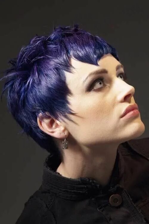 Креативные прически на короткие волосы 2013 Hair Color Styles for Short Hair Short purple hair, Super short hair, Cool 