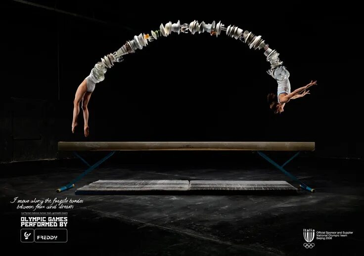 Креативные спортивные фото Freddy Olympics. Constructions For Ads Sport poster design, Gymnastics backgroun