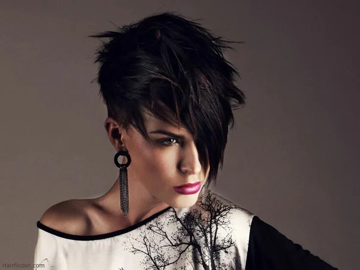 Креативные стрижки с челкой фото Edgy hair, Short hair haircuts, Edgy short hair