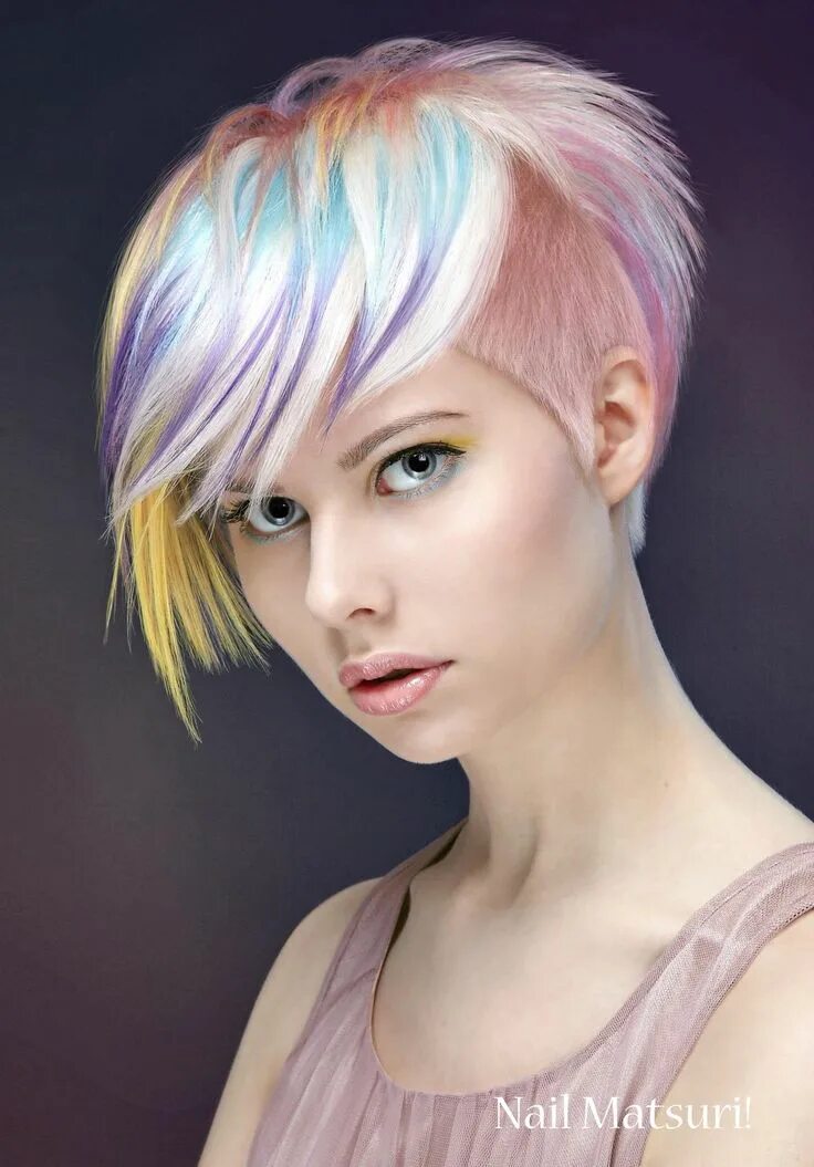 Креативные стрижки волосы женские Svetlana Jouini Goldwell Punk hair, Short hair styles, Dyed hair