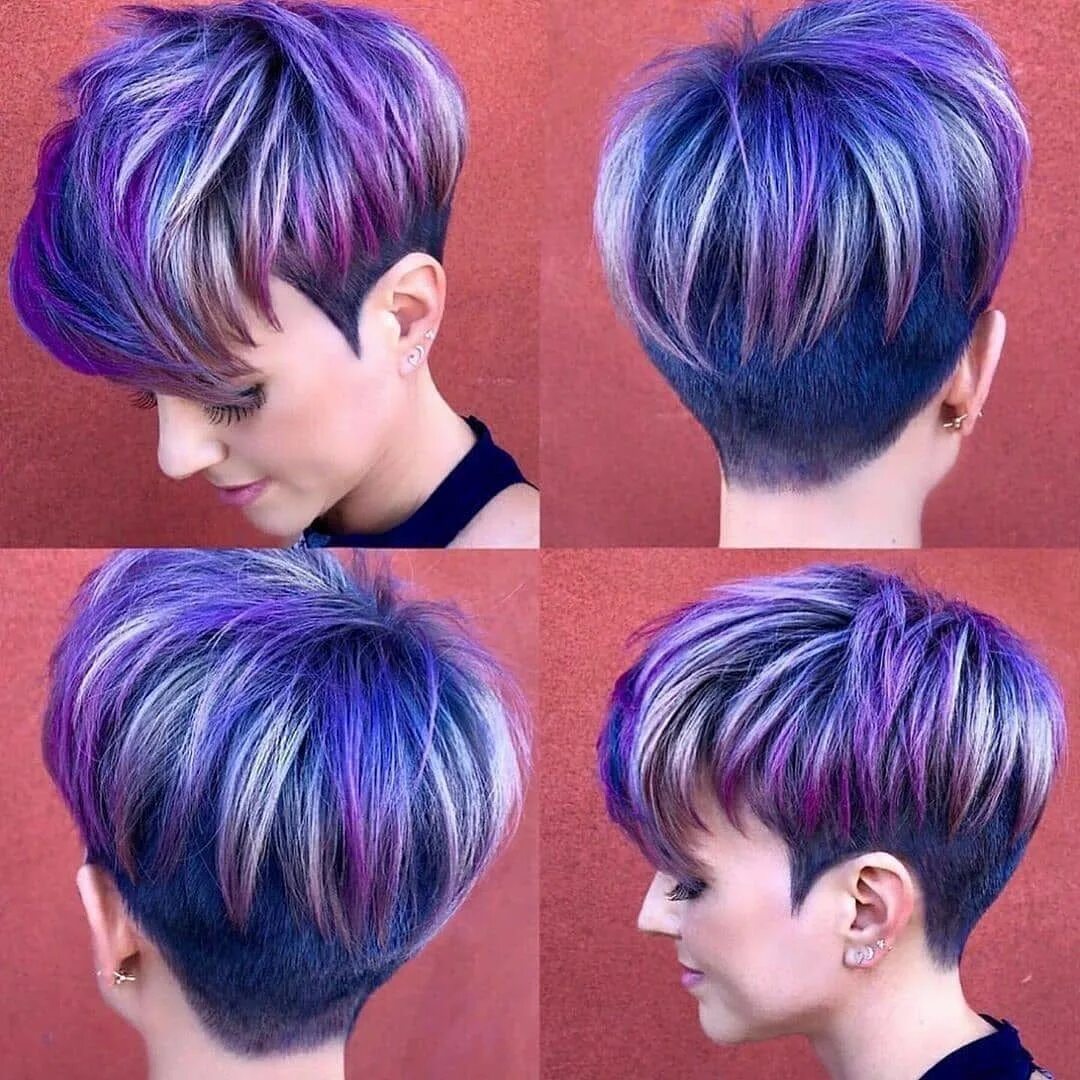 Креативные стрижки женские 2024 на короткие Красивые прически, стрижки - Фото OK.RU Short hair trends, Pixie hair color, Sho