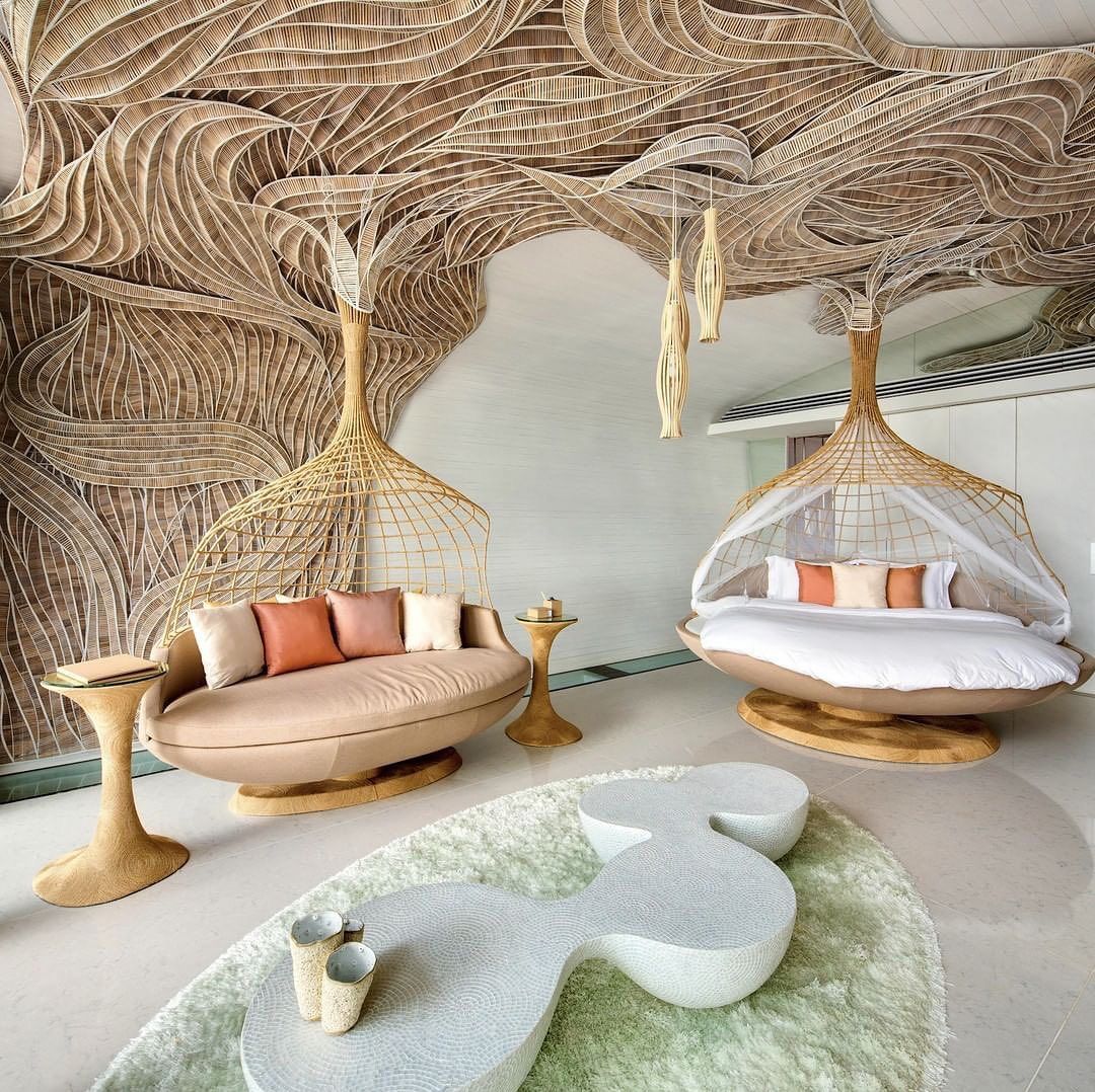Креативный дизайн интерьера Design Milk Travels on Instagram: "The modern beach retreat of our dreams: the @
