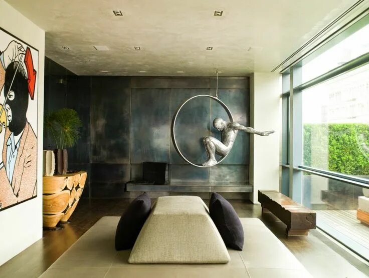 Креативный дизайн интерьера SCULPTURE IN HOME DESIGN IMAGES - Google Search Industrial style decor, Wall dec