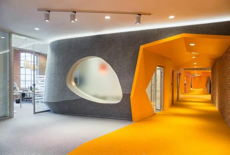 Креативный дизайн интерьера Gallery of Yandex HQ Second Stage / Atrium - 13 Office interior design, Corporat