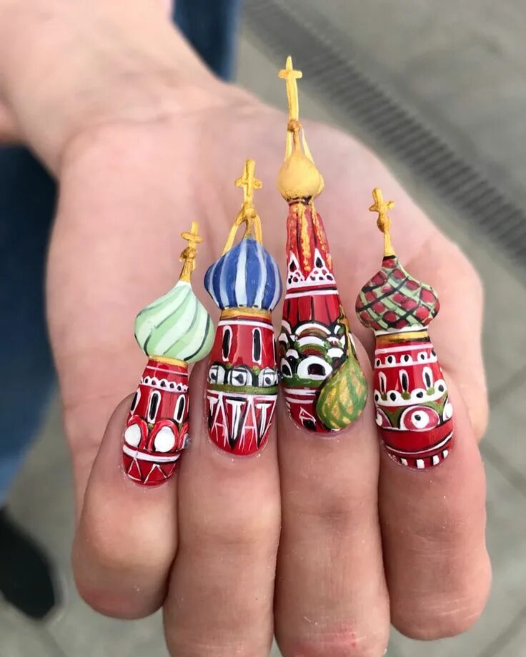 Креативный дизайн ногтей фото Ногти-зубы, ногти-небоскребы и даже ногти-люди - не верите? Посмотрите, как можн