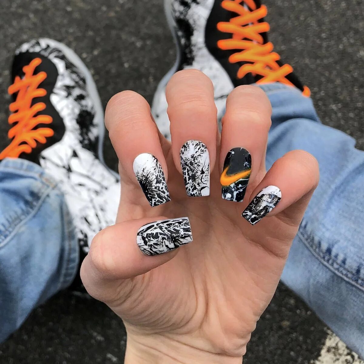 Креативный дизайн ногтей фото Gasförmig Vage Zähmen nike nails Tabelle Mentor Pastell