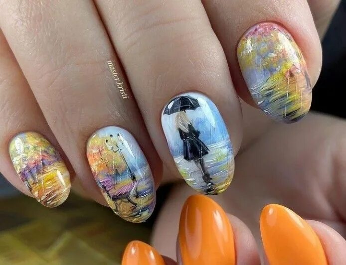 Креативный маникюр на осень 2024 Pin on осенний маникюр Red acrylic nails, Cute gel nails, Elegant nails