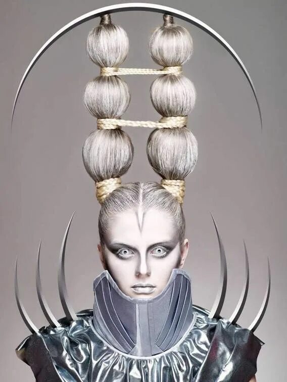 Креативный прически женские crazy good Metropolis, futuristic , avant garde, Bladerunner (trend, designer, f
