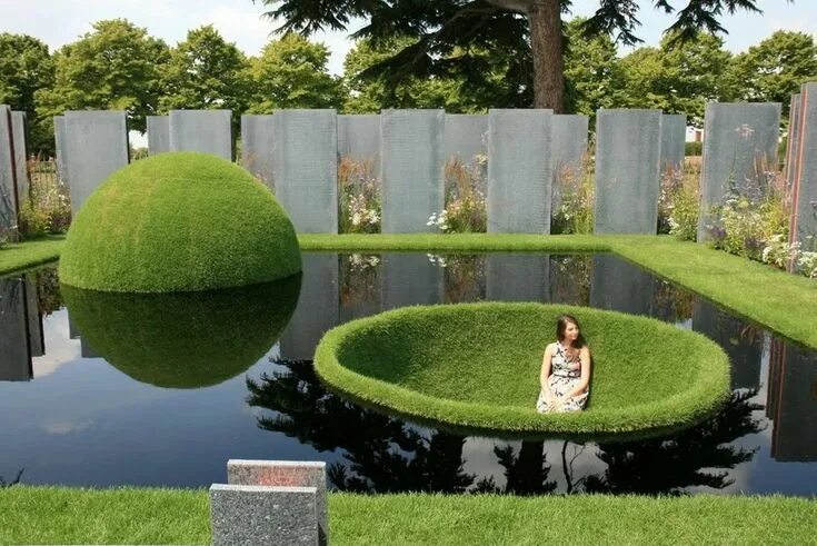 Креативный сад фото Хай-тек Garden design pictures, Contemporary landscape design, Unique garden dec