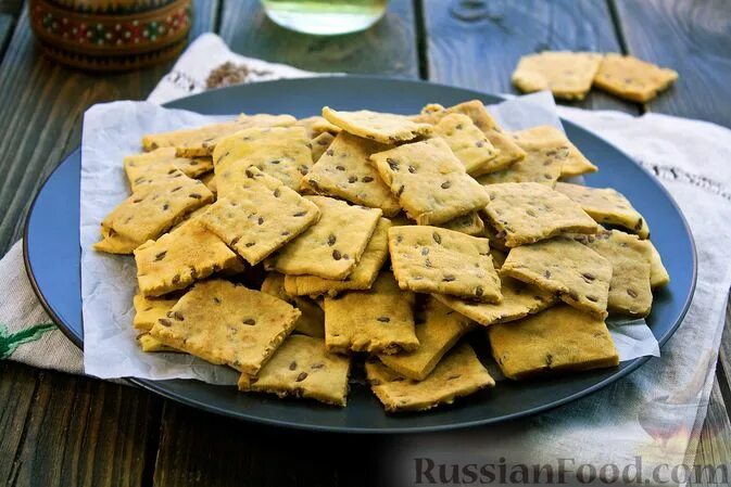 Крекер домашний рецепт с фото Рецепт: Кукурузные крекеры на оливковом масле, с мёдом и семенами льна на Russia