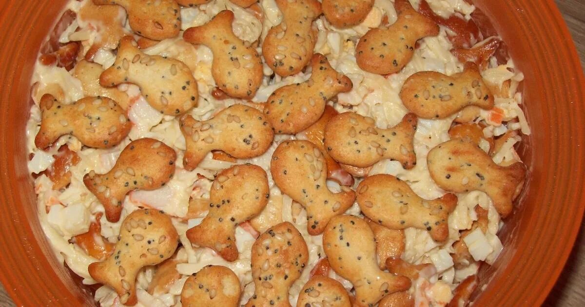 Крекеры рыбки рецепт с фото пошагово Салат с крекерами и крабовыми палочками - пошаговый рецепт с фото. Автор рецепта