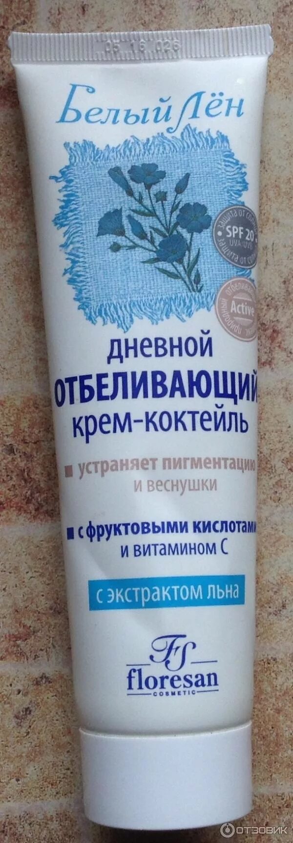 Крем белый лен отбеливающий отзывы фото Отзыв о Дневной отбеливающий крем-коктейль Floresan "Белый лен" Вполне эффективн