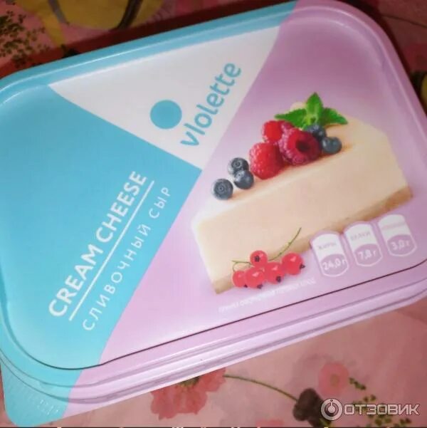 Крем чиз для торта фото сыра Отзыв о Сливочный сыр Карат Violette Cream Cheese для суши, чизкейков, соусов От