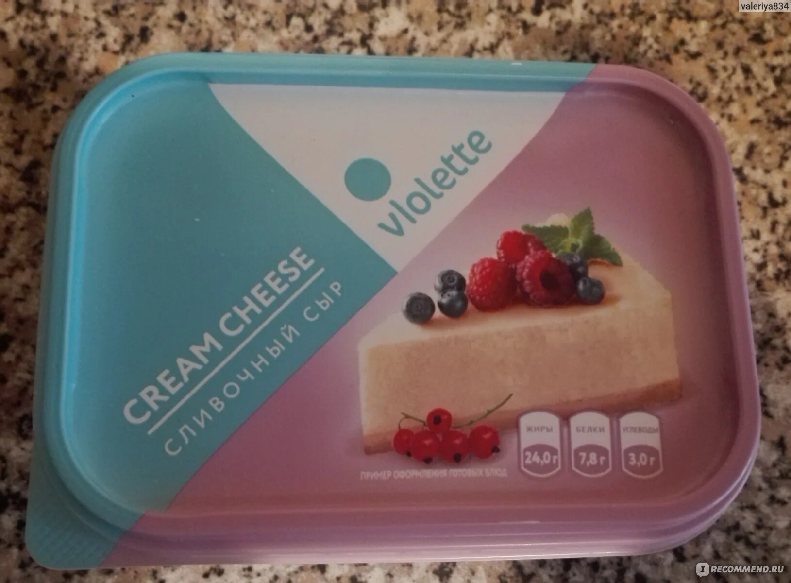 Крем чиз фото упаковки Мягкий сыр КАРАТ Сливочный cream cheese Violette - "Божественно вкусные эклеры п