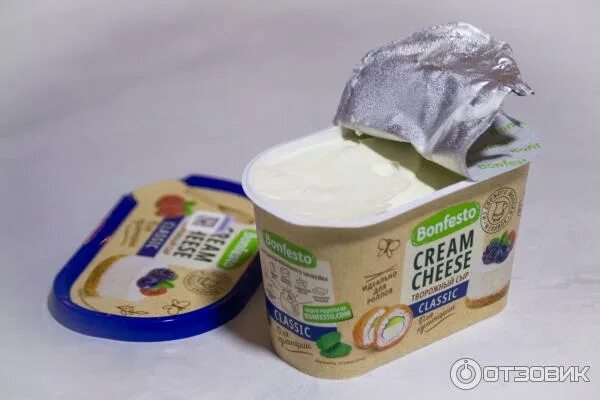 Крем чиз фото упаковки Отзыв о Сыр Bonfesto Cream Cheese Мне было вкусно.