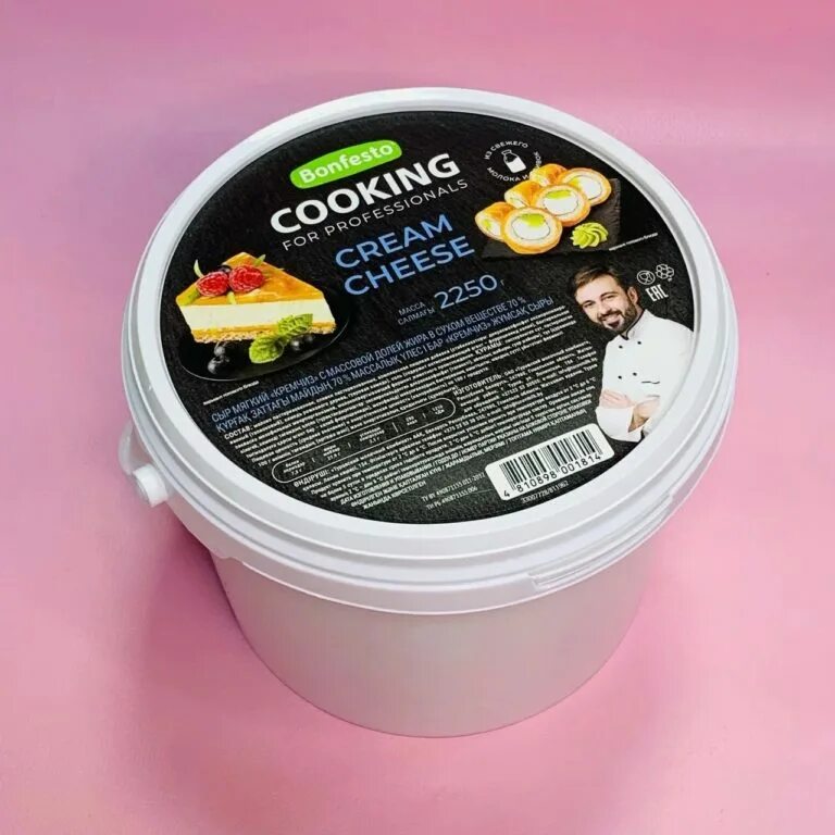Крем чиз фото упаковки Сыр "CREAM CHEESE" 70%, ГороденЪ 1,1кг (Беларусь) - ТорТовары
