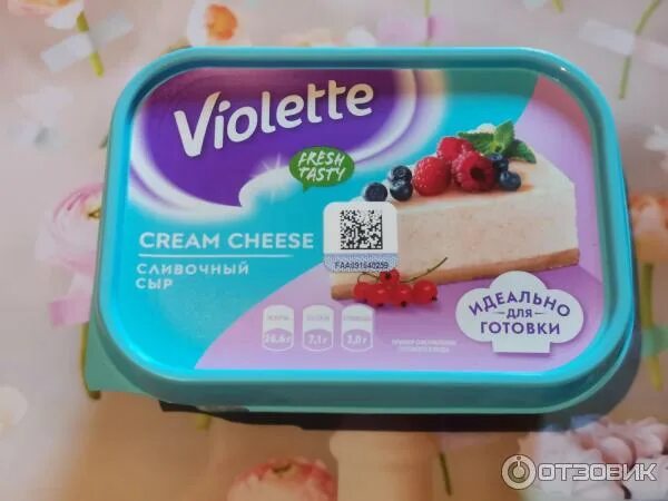 Крем чиз в магните фото Отзыв о Сыр творожный Violette "Сливочный" С ним получается отличный крем для де