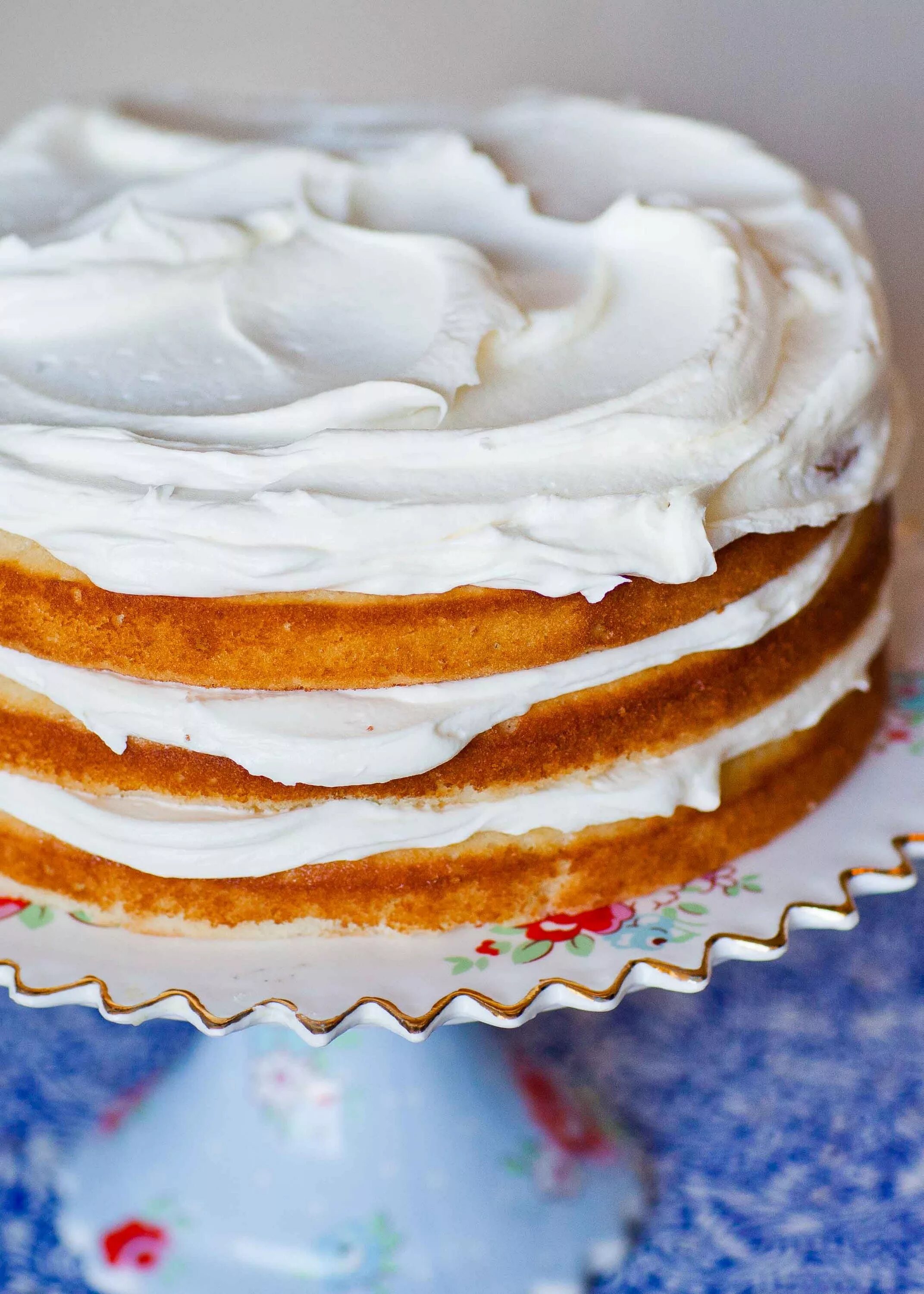 Крем для бисквитного торта фото пошагово Easy Vanilla Cake Recipe (video) Recipe Easy vanilla cake recipe, Easy vanilla c