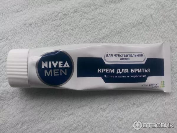 Крем для бритья фото Отзыв о Крем для бритья Nivea Men для чувствительной кожи Бережное бритье.