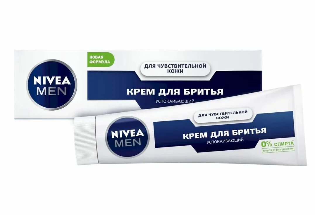 Крем для бритья фото Крем для бритья Nivea Men Успокаивающий для чувствительной кожи, 100мл - купить 