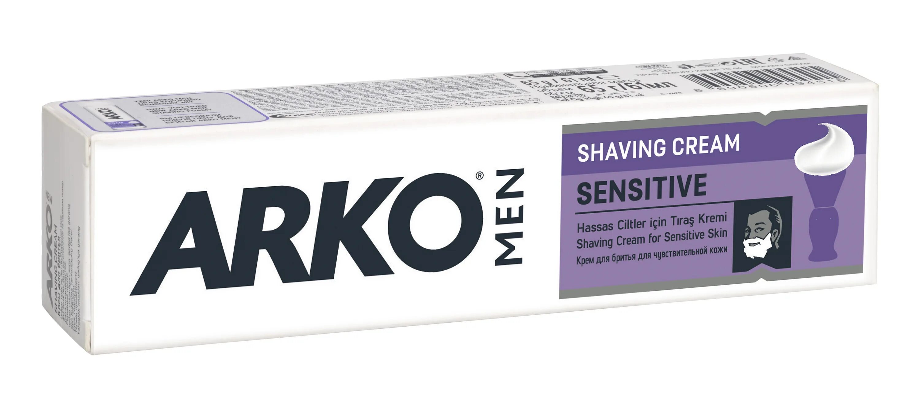 Крем для бритья фото Крем для бритья ARKO Men Sensitive 65 мл 8690506094515 купить на маркетплейс ele
