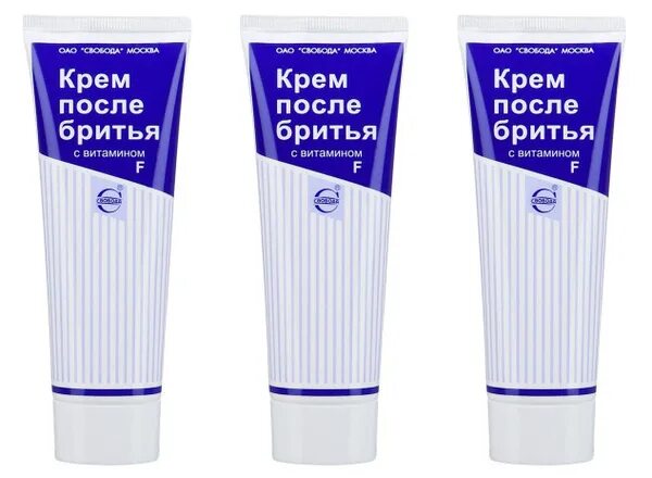 Крем для бритья фото Свобода Крем после бритья с витаминами F, набор 3 шт х 80 мл - купить с доставко