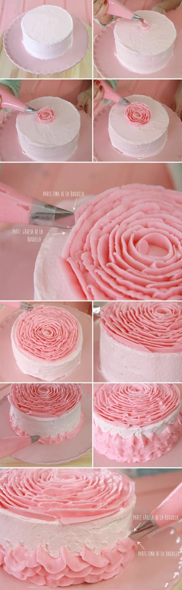 Крем для декора торта в домашних условиях DIY Fabulous Rose Cake Decorating Rose cake decorating, Cake decorating, Butterc